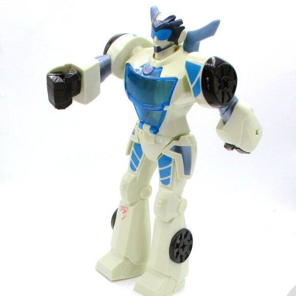 Hasbro 2015 Transformer Robot Action Figure 11.5" Tall Blue & White Articulated - Picture 3 of 5